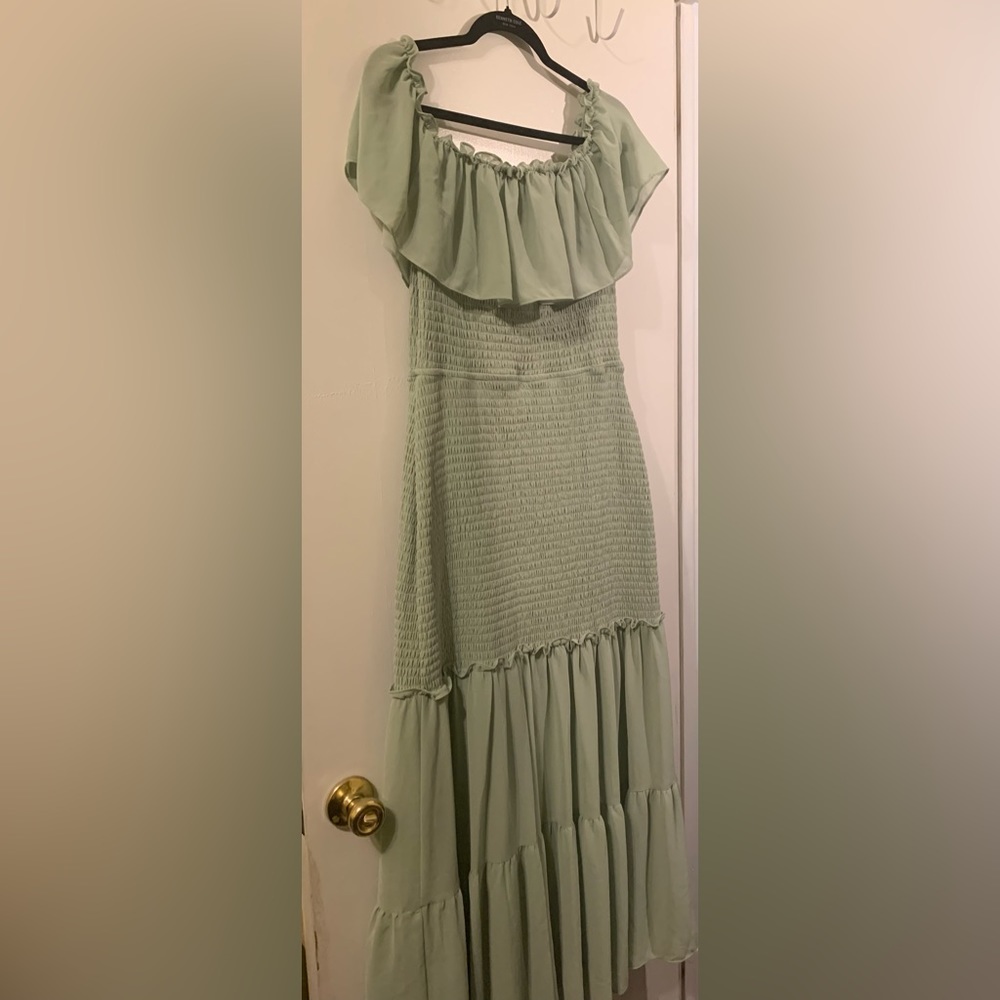 Like New - Baltic Born - Amalfi Smocked Dress XL - Sage